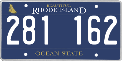 RI license plate 281162