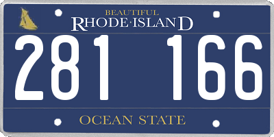 RI license plate 281166