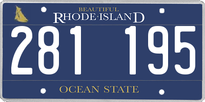 RI license plate 281195