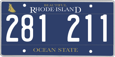 RI license plate 281211