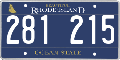RI license plate 281215
