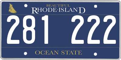 RI license plate 281222