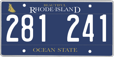 RI license plate 281241