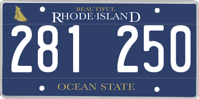 RI license plate 281250