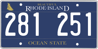 RI license plate 281251