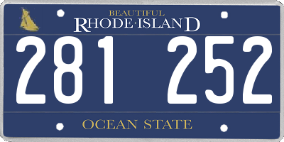 RI license plate 281252