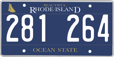 RI license plate 281264