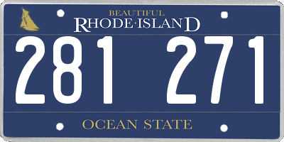 RI license plate 281271
