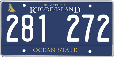 RI license plate 281272