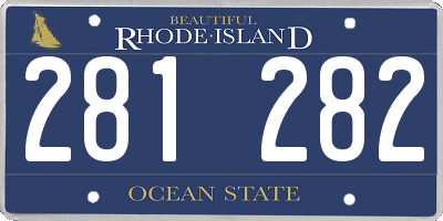 RI license plate 281282