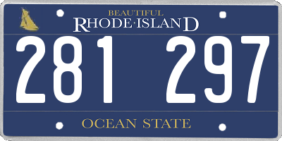 RI license plate 281297