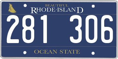 RI license plate 281306