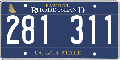 RI license plate 281311