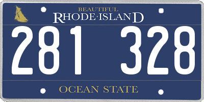 RI license plate 281328
