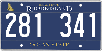 RI license plate 281341