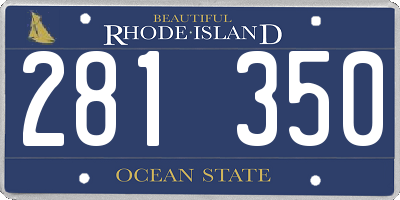 RI license plate 281350