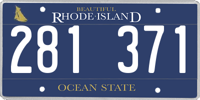 RI license plate 281371
