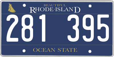 RI license plate 281395