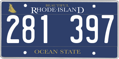 RI license plate 281397