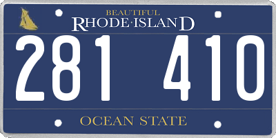 RI license plate 281410