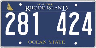 RI license plate 281424