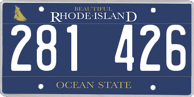 RI license plate 281426