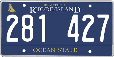 RI license plate 281427