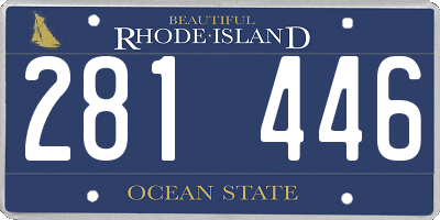 RI license plate 281446