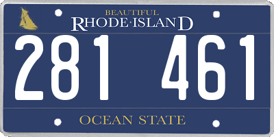 RI license plate 281461