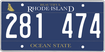 RI license plate 281474