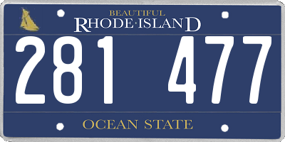 RI license plate 281477