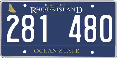 RI license plate 281480