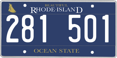 RI license plate 281501