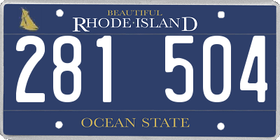 RI license plate 281504