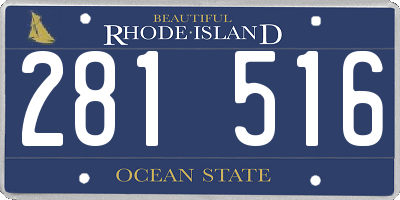 RI license plate 281516