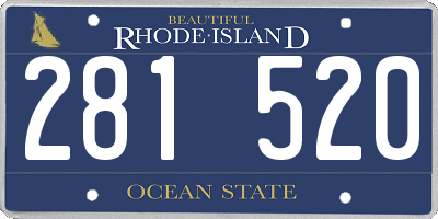 RI license plate 281520