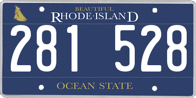 RI license plate 281528