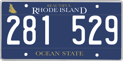 RI license plate 281529