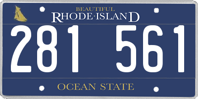 RI license plate 281561