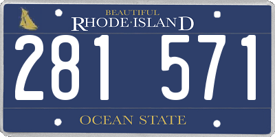 RI license plate 281571