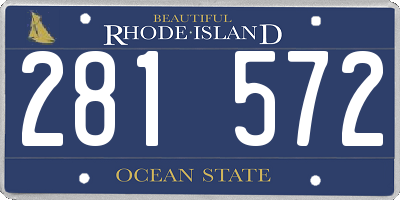 RI license plate 281572