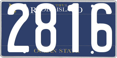 RI license plate 2816