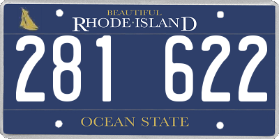 RI license plate 281622