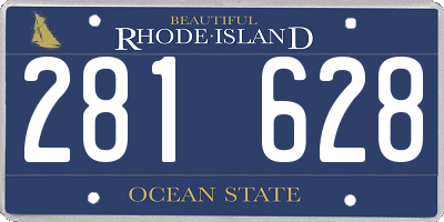 RI license plate 281628