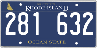 RI license plate 281632