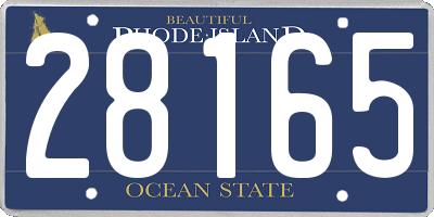 RI license plate 28165