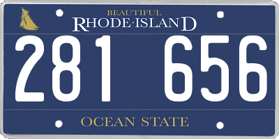 RI license plate 281656