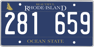 RI license plate 281659