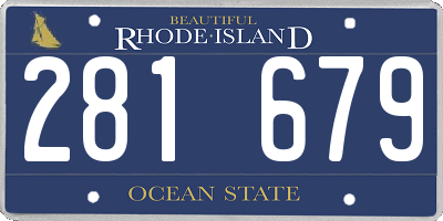 RI license plate 281679