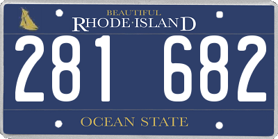 RI license plate 281682
